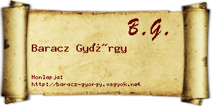 Baracz György névjegykártya